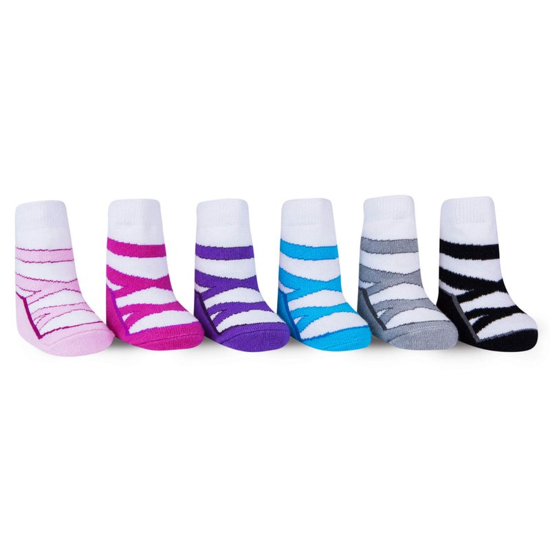 WADDLE Baby Girl Socks That Look Like Ballerina Dance Slippers â€“ 6 Pairs of Non-Skid Ballet Shoe Socks â€“ Fits 0-12 Months - Image 3